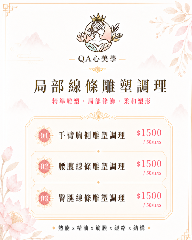 局部線條雕塑調理