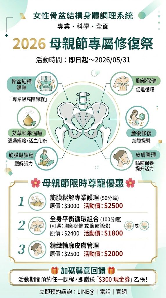 2026 母親節專屬修復祭活動海報